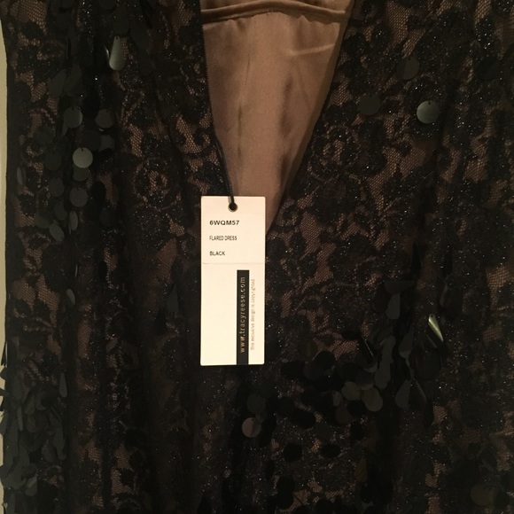 SOLD Tracy Reese Metallic Lace Midi Dress - Picture 6 of 6